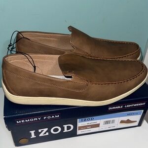 Izod Men's Brown Slip-On Loafers